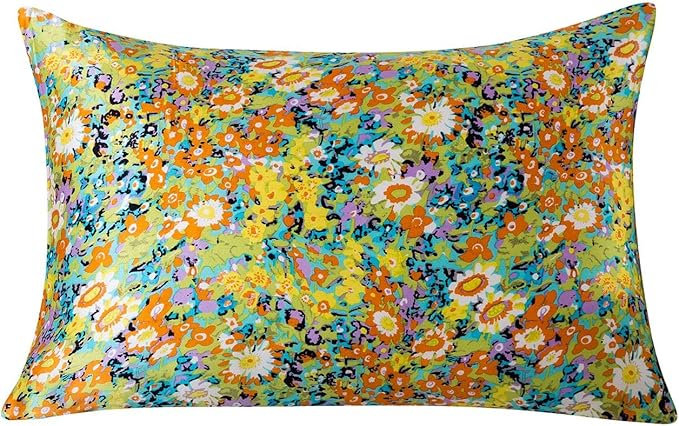 SLPBABY Silk Pillowcase for Hair and Skin with Hidden Zipper Print (Queen, Pattern14)