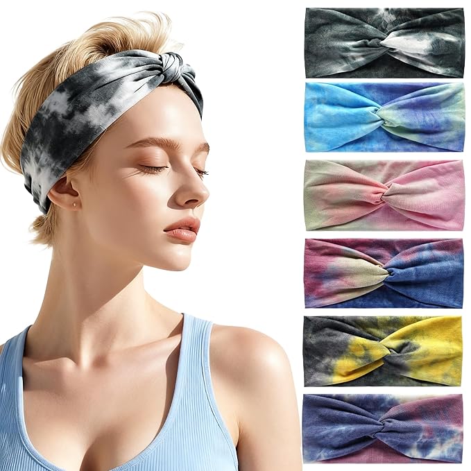 Soft skin-friendly anti-sweat anti-slip bandanna headband for women (F-6)