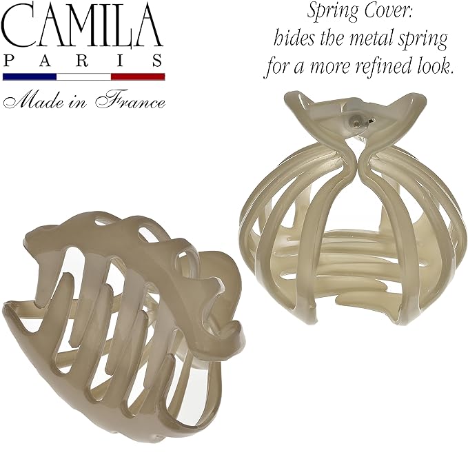 Camila Paris CP3537 French Octopus Hair Clip, Large Hair Clips for Thick Hair, Big Hair Claw Clip for Long Hair, Durable Girls Hair Clips for Women for Wavy Hair, Strong No-Slip Grip. Made in France