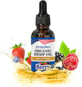 STIRLING Organic Hemp Oil - 600,000mg Natural Berry Flavor - Enhances Sleep and Helps Reduce Discomfort - THC-Free, Non-GMO, Gluten-Free, High in Omega 3 6 9 - Premium U.S. Hemp Seed Oil