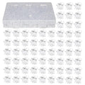 Cobahom 120PCS Clear Mini Hair Claw Clips, 0.39 Inch/1cm Claw Clips for Hair, No-Slip Plastic Small Jaw Clips for Fine Thin Hair, Micro Hair Clips for Women Girls, Clear