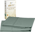 California Design Den King Size Pillowcase Set - 400 Thread Count, 100% Cotton Sateen, Set of 2 Pillow Covers, Soft and Breathable - Sage Green
