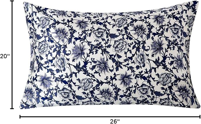 SLPBABY Silk Pillowcase for Hair and Skin with Hidden Zipper Print (Standard, Pattern13)