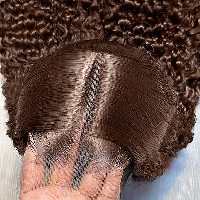 250% Density SKINLIKE Real HD Lace Wig, 13x6 Full Frontal 0.10mm Ultra-thin HD Lace Front Wigs Human Hair Pre-Plucked Bleached Knots Invisible Lace Chocolate Brown Deep Wave Human Hair Wigs 22 Inch