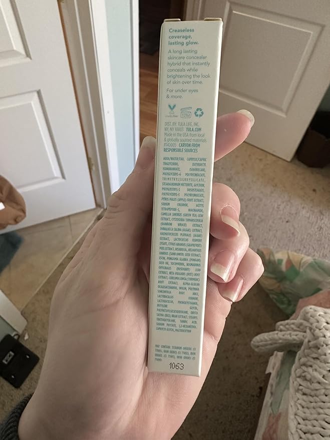 TULA Skin Care Radiant Skin Brightening Serum Concealer - Conceals Dark Circles & Discoloration, Longwearing & Crease-Resistant, Brightens the Appearance of Skin Over Time, Shade 120, 0.18 fl oz.