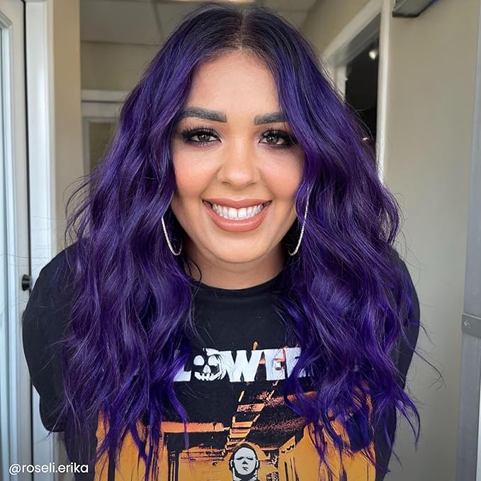 Arctic Fox Semi-Permanent Hair Dye, Vegan & Cruelty-Free, Ammonia-Free, Conditioning, Long Lasting, Vibrant Purple AF Color, For All Hair Types, Unisex, 4 Fl Oz