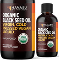 Organic Black Seed Oil Cold Pressed Liquid - Black Cumin Supplement for Immune System Function, Digestive Support, Hair Nourishment & Overall Health - 8 Fl Oz - Unflavored, Non-GMO, Vegan