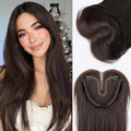 Isaic Hair Toppers for Women with Thinning Hair, 24 Inch Synthetic Clip in Topper Hair Extensions with Adjustable Band, Layered Wiglet Adds Volume and Natural Coverage (Dark Brown)