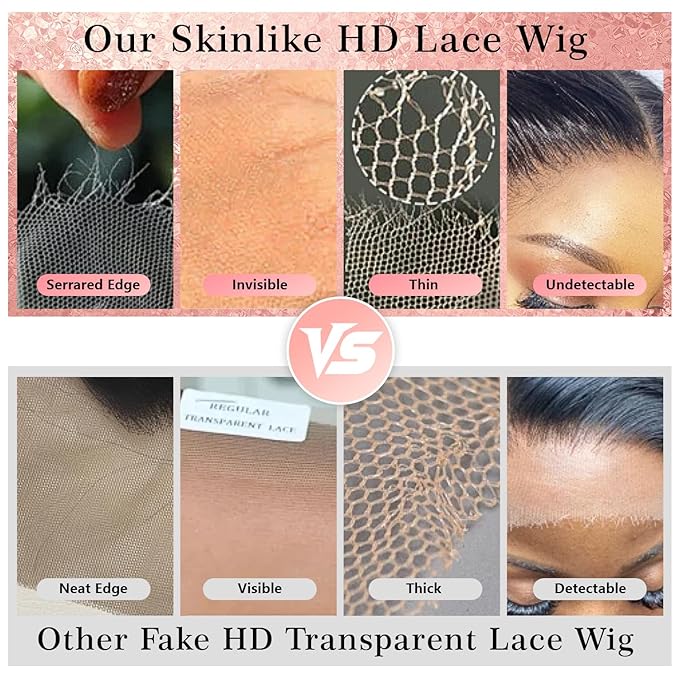 13x4 Full Frontal Lace Wig 4/27 Honey Blonde Ombre Lace Front Wigs Human Hair Skinlike HD Lace 0.10mm Ultra-thin Invisible Highlight Body Wave Lace Front Wig 24 Inch Pre plucked Baby Hair 200% density