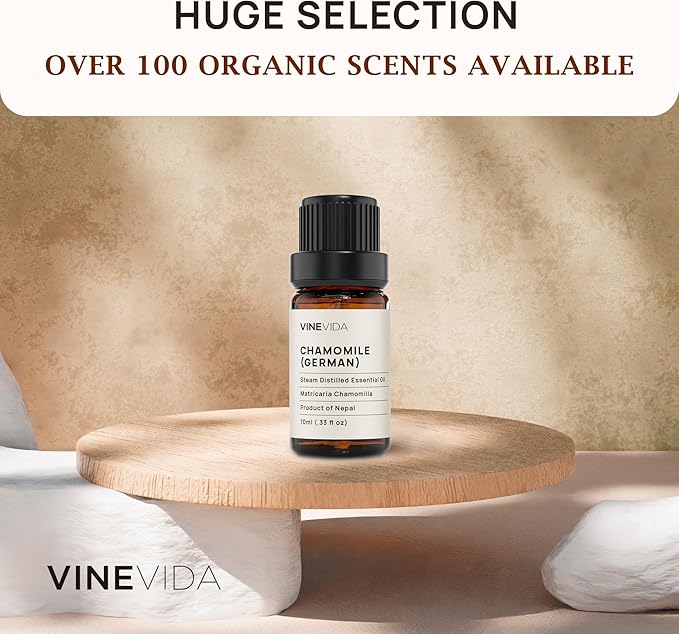 VINEVIDA Chamomile Essential Oil - Undiluted 10 mL - DIY Candle Scents - Safe for Soap Making