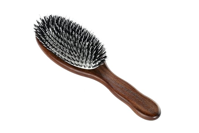 ACCA KAPPA Classic Oval Hair Brush Mixed Boar and Nylon Bristles Kotibé Wood Scalp-Massage Detangler