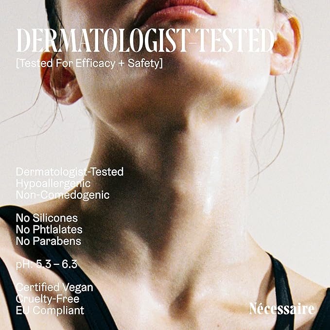 Nécessaire The Neck Serum. Fragrance-Free. 5 Peptides for Tech + Aged Neck. Skin Feels Firm, Looks Lifted. Hypoallergenic. Dermatologist-Tested. 50 ml