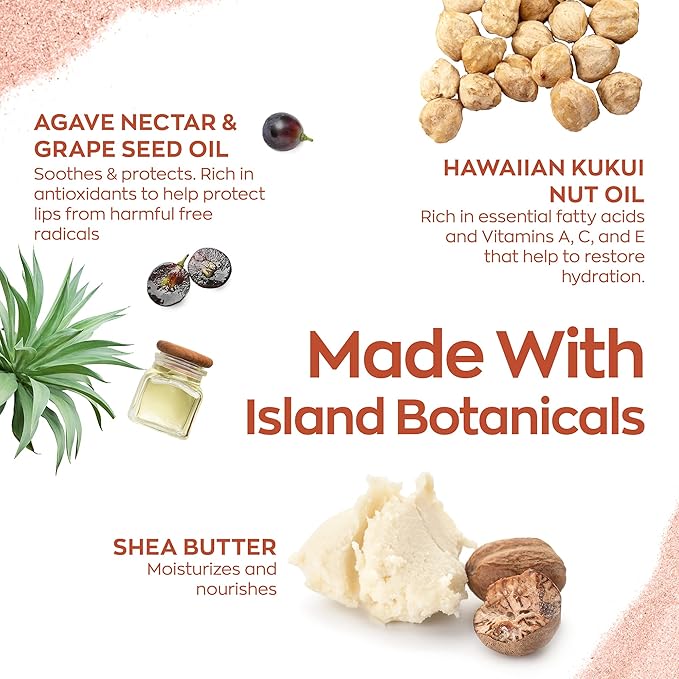 Hanalei Hydrating Lip Treatment Balm – Cruelty-Free, Paraben-Free Moisturizer for Severely Dry, Chapped Lips – Kukui Oil, Shea Butter & Grapeseed Oil – Clear Tint, Travel-Size 3-Pack (5ml X 3)