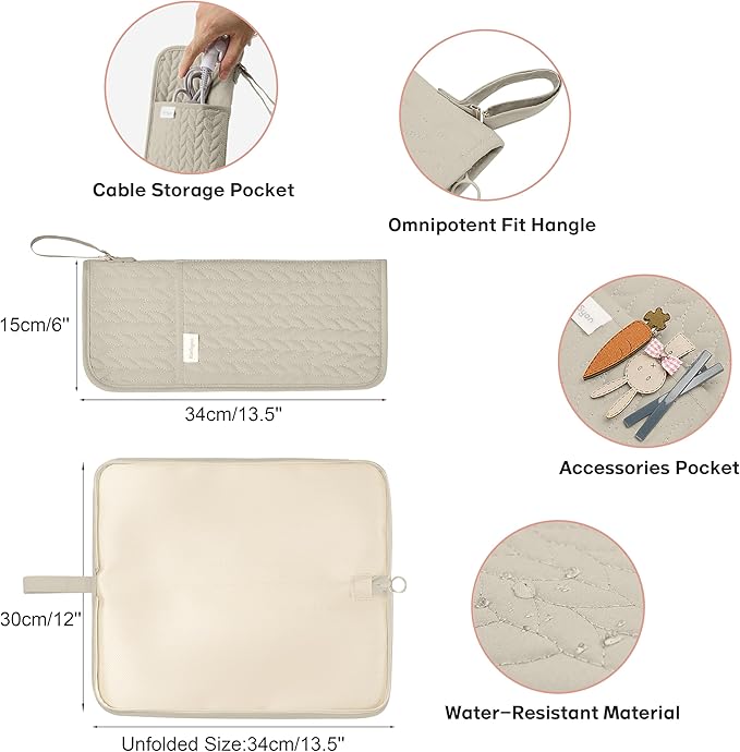 Hot Tools Organizer Heat Resistant Mat Case Hair Tools Holder Travel Bag Portable Hair Styling Tools Cover Pouch for Curling Iron,Flat Iron,Hair Straightener (Camel)