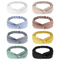 Elastic Knotted Headbands for Women Wheat Pattern Cloth Head Hair Bands for Women's Hair Non Slip Boho Wrap Twisted Hair Accessories