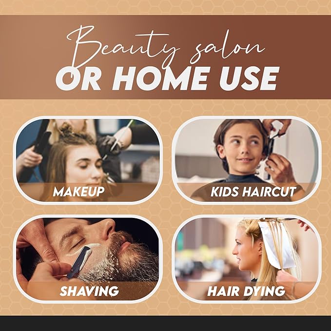 1.5 & 3lb Kids Set (Ages 3–13) – Weighted Hair Cutting Barber Capes with Elastic Collar, Waterproof Salon Capes for Added Comfort, Perfect for Barber & Hairstylist (52 x 36 in)