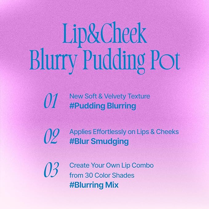 Lip&Cheek Blurry Pudding Pot | Cold-hearted Moment - Boss | Makeup Blush, Buildable Lightweight, Multi-Use Soft Matte Finish | 5g