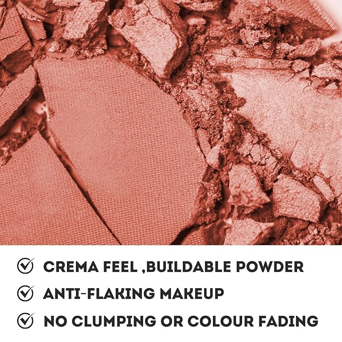 Face Blush for Cheeks Waterproof Smooth Creamy Formula, Matte Finish Buildable Lightweight Cream Blush Balm Create a Natural, Long Lasting Makeup Brightens Facial Radiance (Pinkish Apricot)