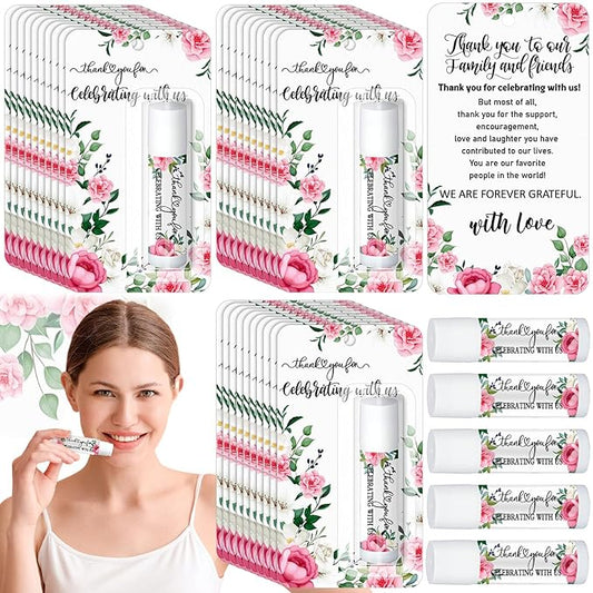 30 Pack Thank You Gift Lip Balm Bulk Bridal Shower Favors Bridal Shower Favor Lip Care Set Bachelorette Party Favors Baby Shower Favor Thank You Appreciation Gift for Guest Basket Gift Stuffer