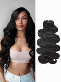 LUVME Invisible Clip in Hair Extensions,Body Wave 22 Inch 2 Pack 220g 12pcs Human Hair Invisible Clip ins Hair Extensions Natural Black Hair for Women