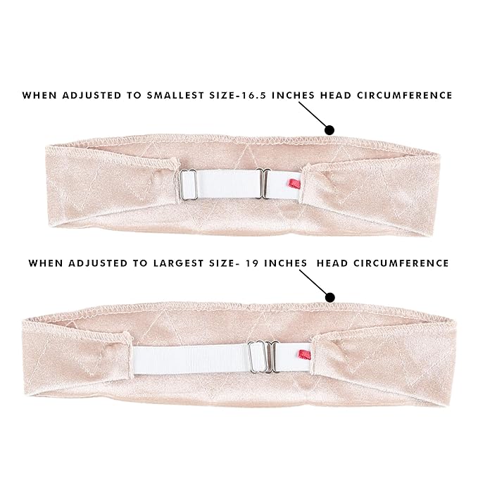 Madison Headwear Wig Grip Headbands For Women- Adjustable To Custom Fit Your Head - Velvet Comfort - Wig Bands No Slip Breathable Lightweight Material For All Day Wear! Keep Wig Comfortably Secured
