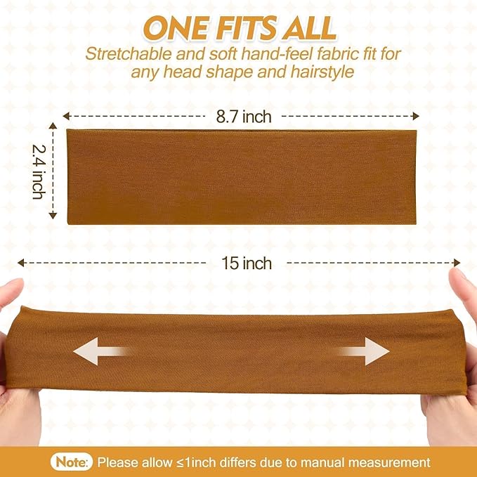 Headbands for Women Non Slip - 8 Pcs Head Bands Gifts for Woman Soft Comfortable Elastic Hair Band for Yoga Workout Sport Mothers Day Gifts for Mom Christmas Gift for Women Grandma Adults Stuffers