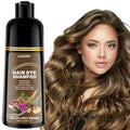 Light Brown Hair Dye Shampoo for 100% Gray Coverage - 3 IN 1 Hair Color Shampoo with Argan Oil & Ginseng, Ammonia & Paraben Free, Long Lasting Semi-Permanent Natural Color for Women & Men (500ml)