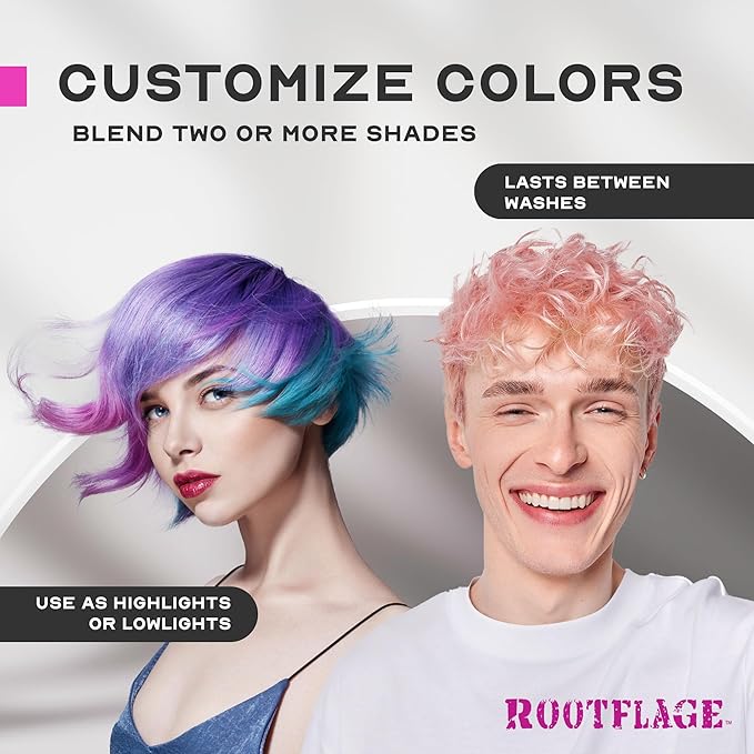 Rootflage Temporary Root Touch Up Hair Color Powder - Thinning Hair Concealer with Applicator Brush, 31 oz (08 Green Dragon)