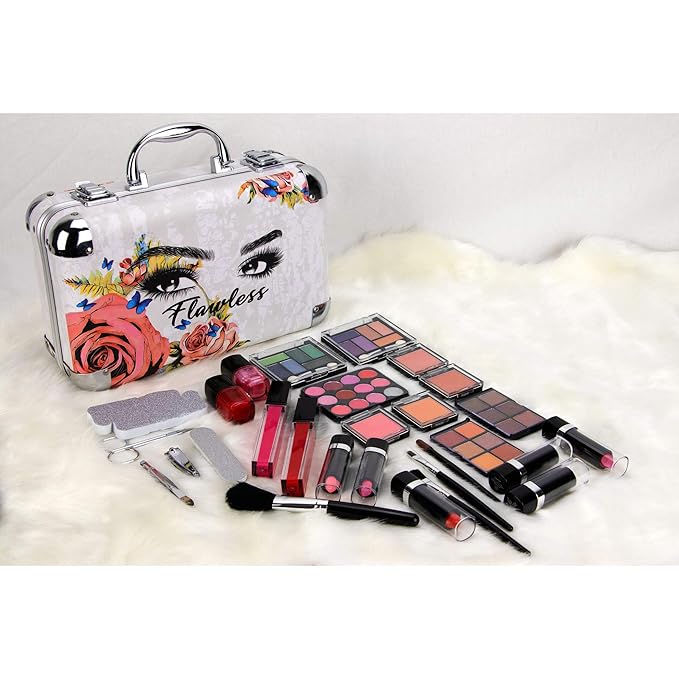 61pcs Makeup Gift Set With Extendable Trays and Mirror - Vmk1506, Flawless, 1 count