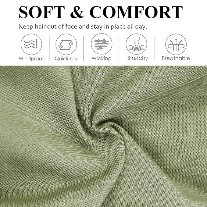 Huachi Non Slip Headbands for Women - Wide, Fashionable Elastic Headbands for Short Hair - Workout, Yoga, Sports, Exercise, Sweatbands, Summer Hair Accessories