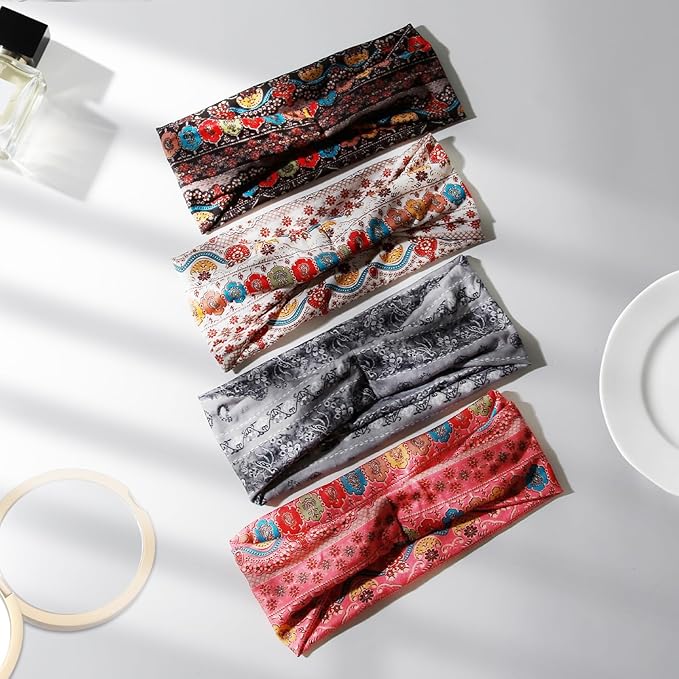 Huachi Women's Headbands Non Slip Headbands for Women's Hair Fashion Head Band Workout Yoga Sports Exercise Sweatbands