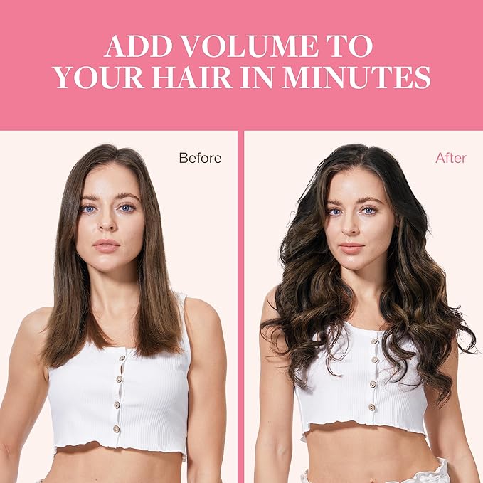 GOO GOO Clip in Hair Extensions Real Human Hair, Remy Human Hair Extensions Clip ins for Women, Natural Human Hair, 24inch 160g 7Pcs, 1B/6/1B Balayage Natural Black to Chestnut Brown