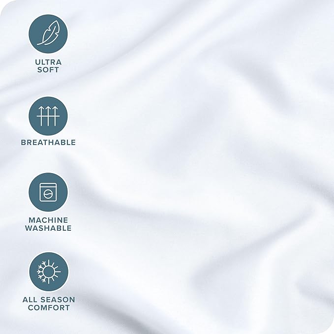 Bare Home Microfiber Pillow Cases - Toddler Size Set of 2 Cooling Pillowcases Double Brushed White Pack Easy Care (Toddler Pillowcase 2, White)