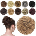 FESHFEN Messy Bun Hair Piece - Elastic Wavy Curly Hair Bun Scrunchies Extensions Synthetic Chignon Hairpieces for Women Girls, Strawberry Blonde 1.5 oz