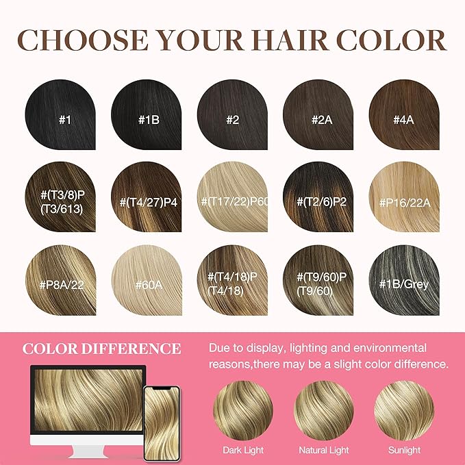 GOO GOO Clip in Hair Extensions Real Human Hair, Remy Human Hair Extensions Clip ins for Women, Natural Human Hair, 18inch 120g 7Pcs, 16/22 Light Blonde Highlighted Golden Blonde