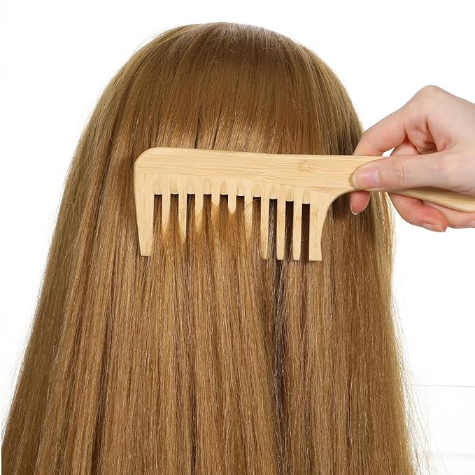 3pcs Wooden Pick for Hair, Afro Picks for Men, Natural Anti-Static Wooden Pick for Curly Hair, Beard Picks for Men Women With Thick Curly Hairs Hairing Lift and Style