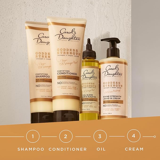 Carol's Daughter Goddess Strength Leave In Conditioner Cream, 10 Fl Oz - Strengthening and Moisturizing for Wavy, Curly Hair