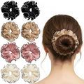 8pcs Oversized Scrunchie, Jumbo Scrunchies ，Four color Two Each, Hair Accessories for Women, Fabric Hair Ties, Gentle on Hair