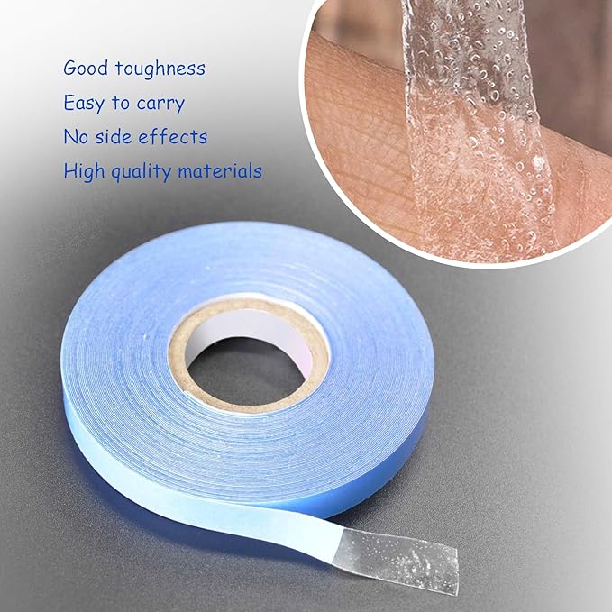 5/16"(0.8cm)*12Yards Lace Front Wig Tape Waterproof Strong Adhesive Double Sided Wigs Tape for Lace Wig Tape in Hair Extension Toupee Hairpieces