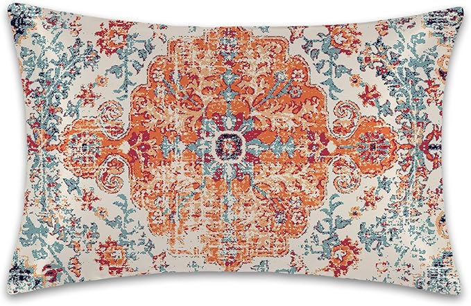 Satin Pillowcase 1 Pack-Boho Vintage Silky Pillow Cover for Hair and Skin,Standard Size 20x26 Inch Soft Cooling Printed Pillow Cases with Hidden Zipper,Gifts for Women Men
