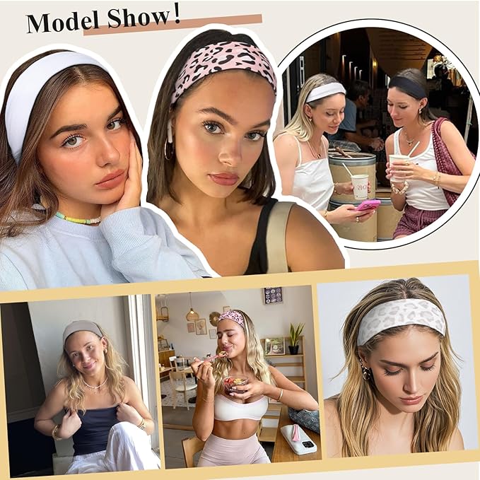 TERSE Leopard Headbands for Women Trendy Women Hair Accessories: Cute Cheetah Head Bands for Women's Hair, Fashion Hairbands 6PCS
