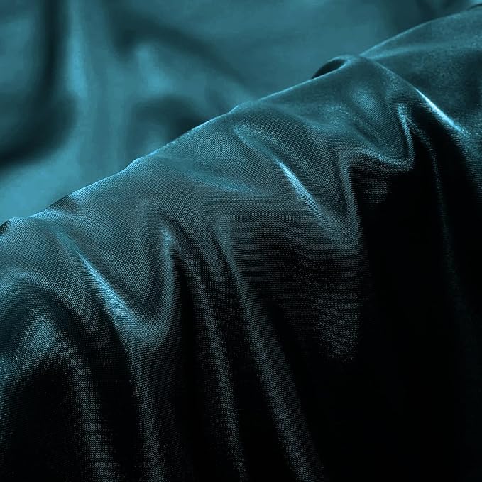 Aormenzy Satin Pillow Cases for Women Queen Size Set of 2, Dark Teal Satin Pillowcase for Hair with Envelope Closure Silky Pillow Covers Wrinkle, Fade Resistant (20x30 Inches)