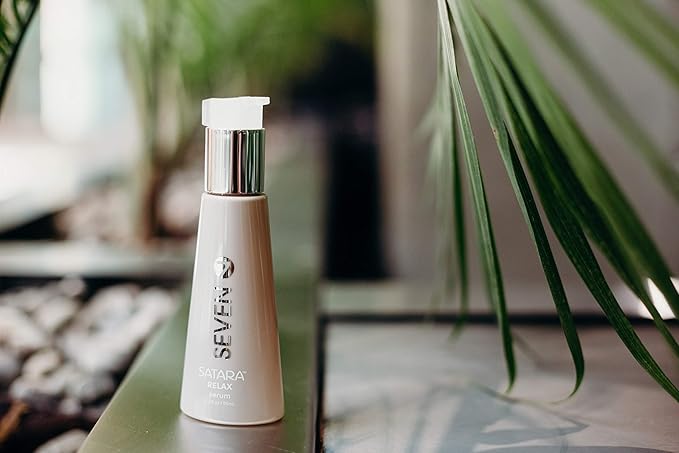SEVEN Haircare SATARA Relax Serum, Hair Oil for Men & Women, Straightening Serum for Shine, Frizzy, Dry, Damaged Hair, Anti Frizz Thermal Protection with Rosemary & Chamomile, Made in USA, 3.2 oz