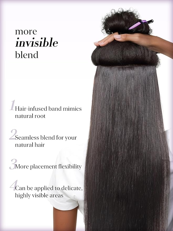 LUVME 0.59mm Zero Trace Invisible Clip in Hair Extensions, Silky Straight 7 Pcs 100g 20 Inch, 100% Real Human Hair Clip Ins, Seven Piece Set for Even Coverage and Natural Silky Style All Day