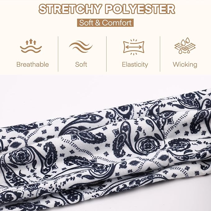 Meifuly 4 Pack Fashion Grommet Wide Headbands for Women, Hollow Out Eyelets Elastic Wide Headband, Y2k Girls Punk Grunge Stretchy Hair Accessory