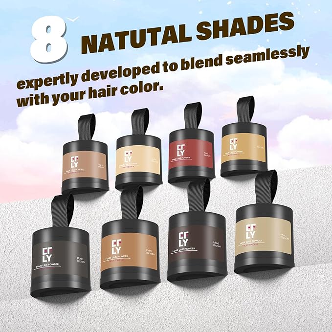 Root Touch Up Hair Color Powder For Concealing Hair Loss and Thinning, Gray Hair Shadow Root Cover Up Hairline Powder For Women Men Eyebrows, Beard Line (Red Brown, 0.35Ounce)