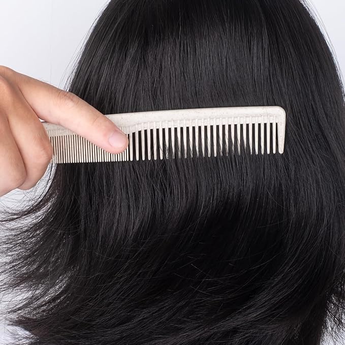 Hair Combs Bulk, Disposable Wheat Straw Combs Individually Wrapped Combs for Hotel, Travel, Airbnb, Charity, Church, Homeless (Pack of 200)
