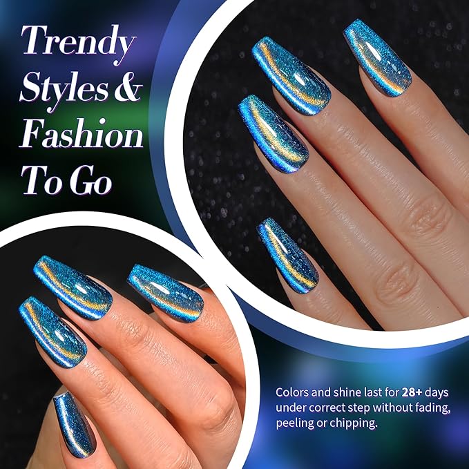 Born Pretty Cat Magnetic Gel Nail Polish 9D Polaris Holorgraphic Cat Magnetic Eye Gel Polish Glitter Gel Polish Set 6PCS