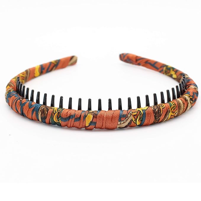 boho bandeau headbands hairband for women Non-slip hair bands Teeth Comb Hair Accessories Resin hair hoop (4 pcs)