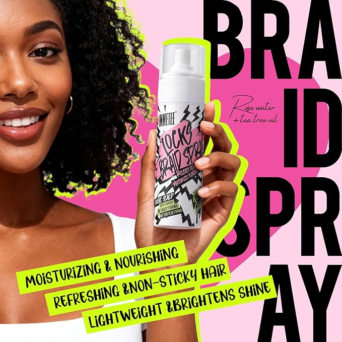 immetee Locks Braid Spray, Hair Frizz Control Spray for Braids, Locks, Twists and Cornrows, Refresh Itchy & Dry Scalp, Moisturizes High Shine for Dull Hair. 150ml/5. 28OZ